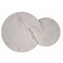 Комплект SIGNAL DION (2 стола журнальных) белый мрамор/золотой